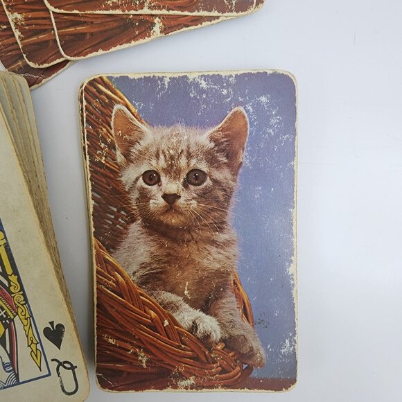 Vintage cat‎ in basket deck playing cards - Picture 2 of 2
